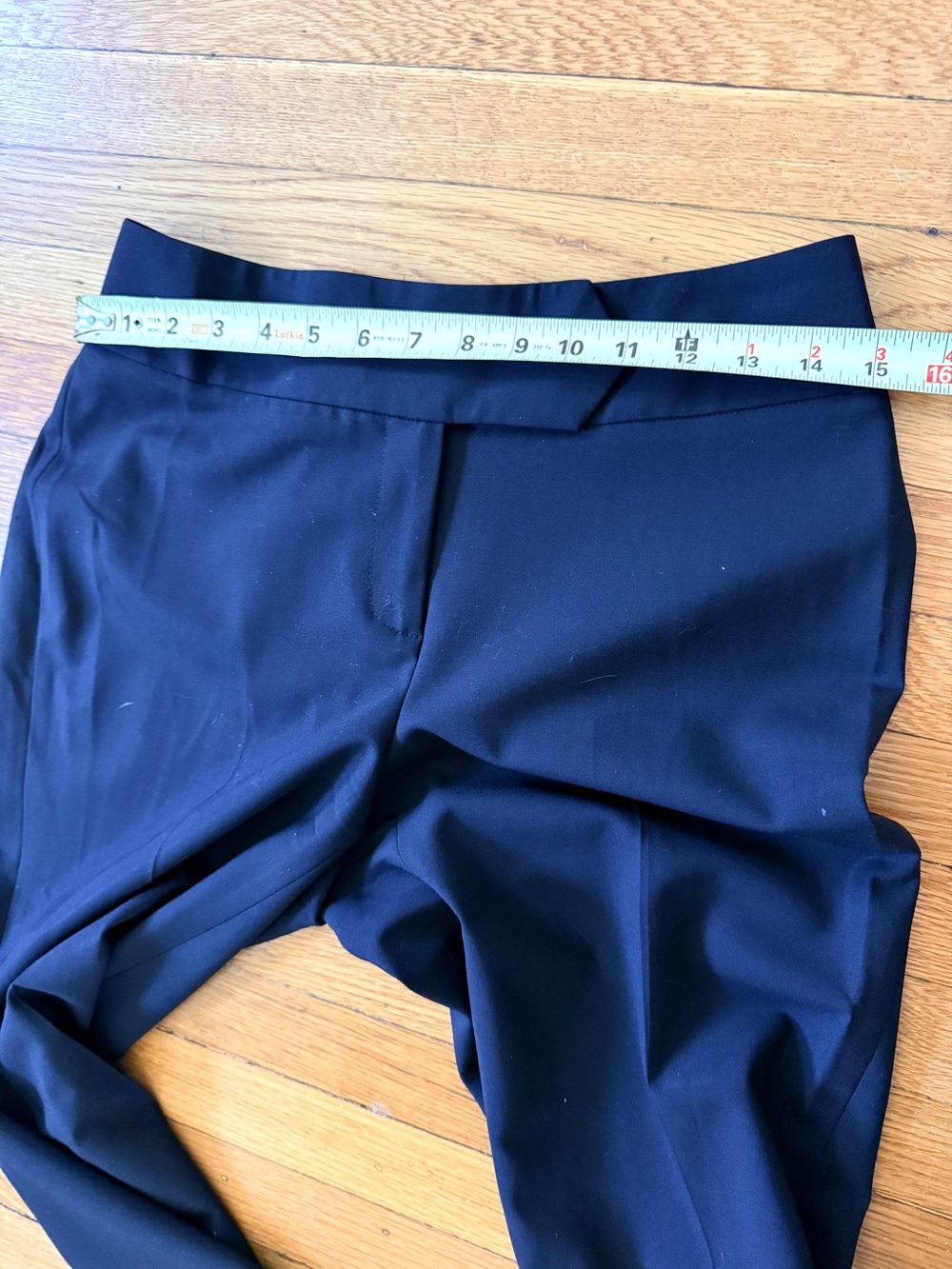 Classiques Entier Black Cropped Wool Slacks Size 4 Lightweight Wide Leg - Picture 3 of 7